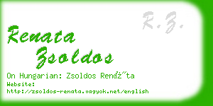 renata zsoldos business card